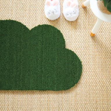 Paillasson Coco Nuage vert - vue de dessus