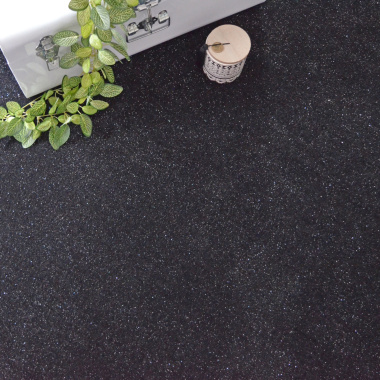 Tapis sur mesure Pailleté Flash noir - Vue de haut