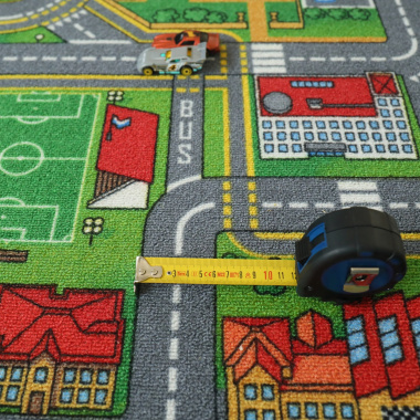Tapis rond de jeu enfant circuit de voiture ville - dimensions