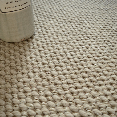 Laine et Sisal Albury grosses boucles - Grège - vue de près