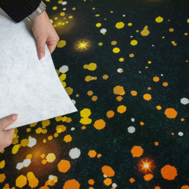 Envers et motif lumineux de la Moquette Stand imprimée Jeu de lumière