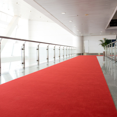 Moquette filmée - Stand Event - Rouge vif - couloir