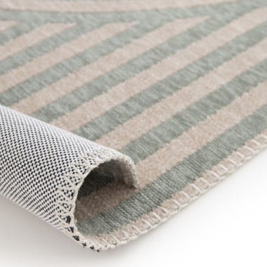 Tapis souple en matière recyclée - New Line - Beige et vert clair - envers