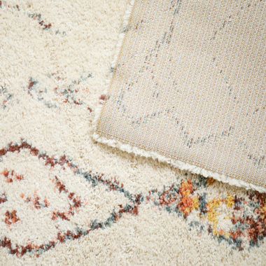 Tapis motif berbère - Empreinte - Multicolore - envers