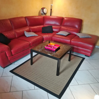 Tapis sur mesure Sisal Nairobi - Chevron - Salon