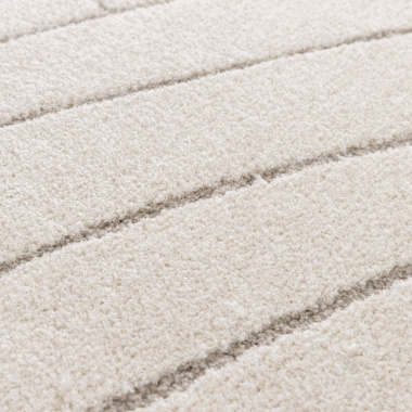 Tapis de salon doux à motif organique - Nova - Beige - gros plan