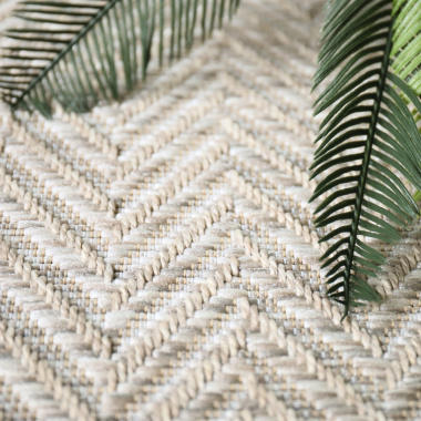 Tapis intérieur extérieur chevrons Dune - gros plan