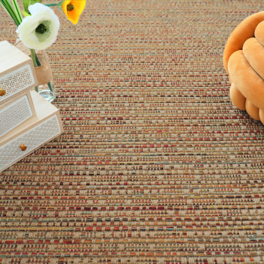 Tapis sur mesure Tissé plat Bornéo - Nature Multicolor - vue de face
