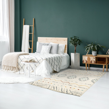 Tapis motif berbère - Tula - Multicolore - chambre