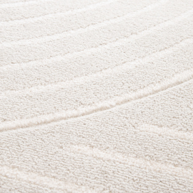 Tapis de salon - Circle Line - Beige et écru - gros plan