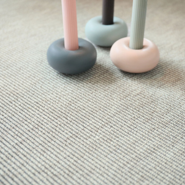 Tapis sur mesure tissé plat - Blanc craie - vue de près