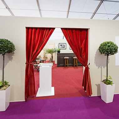 Coton gratté ignifugé couleur rouge - décoration