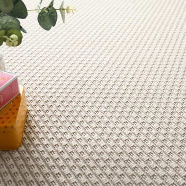 Tapis Natté Sumatra Blanc - Ganse Noire - gros plan