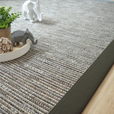 Tapis intérieur / extérieur Bornéo silver ganse polypropylène anthracite - salon