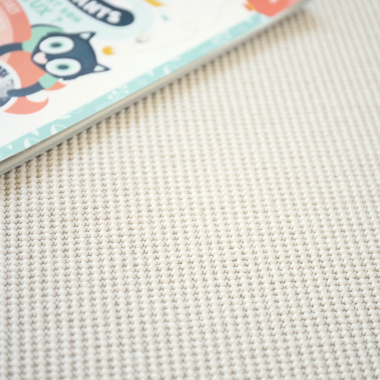 Tapis sur mesure Tissé plat - Mahé - Blanc - gros plan