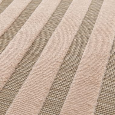 Tapis intérieur et extérieur en relief Luna beige, jaune, rose - gros plan