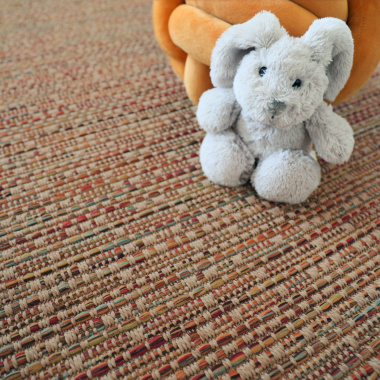 Tapis sur mesure Tissé plat Bornéo - Nature Multicolor - gros plan