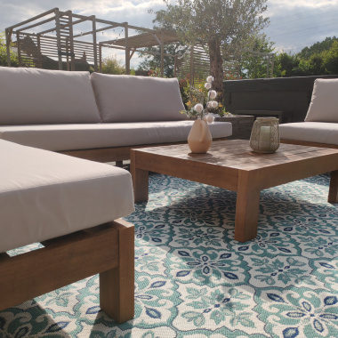 Tapis d'extérieur et intérieur - Madeleine - Vert céladon - partenariat