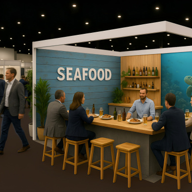 Moquette filmée Stand Event - Marron foncé - Corner restauration