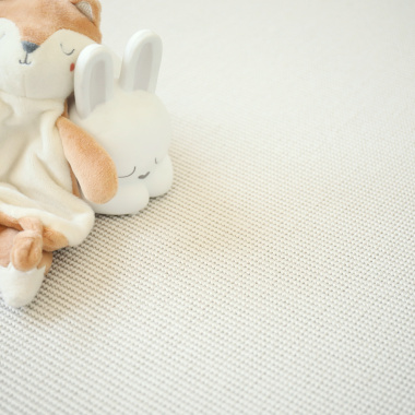 Tapis sur mesure Tissé plat - Mahé - Blanc - vue de près