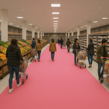 Moquette Stand Event - Rose Candy - Évènement grande surface