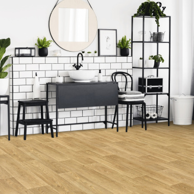 Sol Vinyle Textile Rénove - Imitation parquet Chêne Maritime - Salle de bain