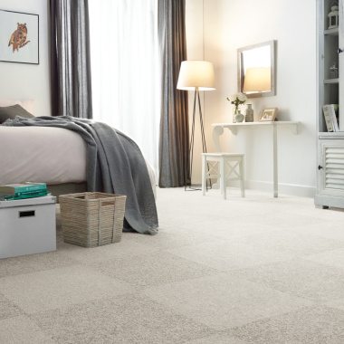 Dalle moquette velours - Blanc cassé - Chambre