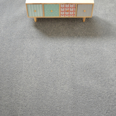 Tapis sur mesure Manège Velours gris éléphant - Vue de face