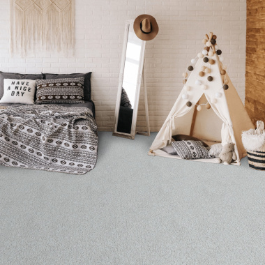 Moquette en polyester recyclé Re-cycle gris argent - chambre