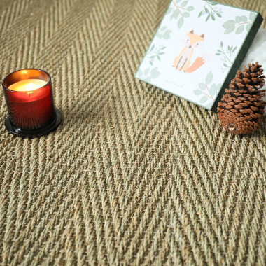 Jonc de mer Assam chevron - vue de face