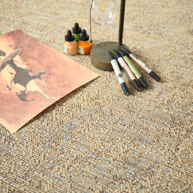 Tapis sur mesure tissé plat Jambi nuances beige