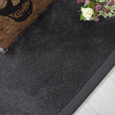 Tapis Paillettes Star noir ganse coton noire - Vue de haut