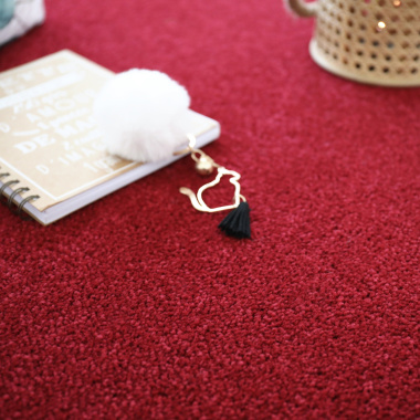 Tapis sur mesure Manège Velours - Rouge - vue de près