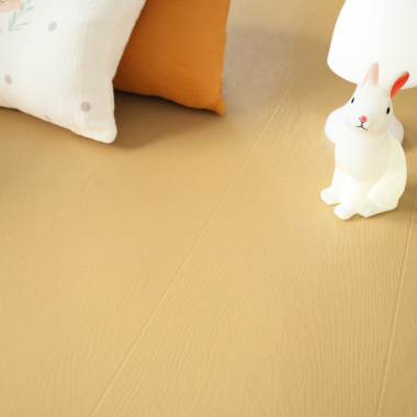 Sol Vinyle Résistance Pro - Parquet bois vintage peint - Jaune - salon