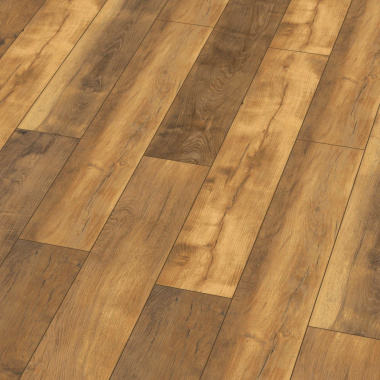 Parquet flottant Stratifié compatible cuisine salle de bain - Chêne chamois - Vue de près