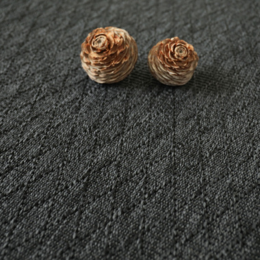 Tapis sur mesure tissé plat Timika gris ardoise - zoom