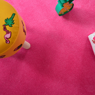 Tapis sur mesure Pailleté Flash rose - Vue de haut