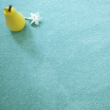 Tapis sur mesure Manège Velours bleu caraïbe - vue de haut