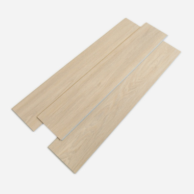 Lame vinyle - Gerflor Senso Premium Rigid Acoustic - Country light avec trois lames effet bois présentées en perspective
