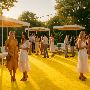 Moquette Orotex Revexpo - Jaune - Brunch et reception entre amis