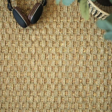 Jonc de mer Paro fin natté - vue de haut