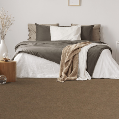 Sol Vinyle Textile Black Edition - Aspect béton ciré marron - Chambre