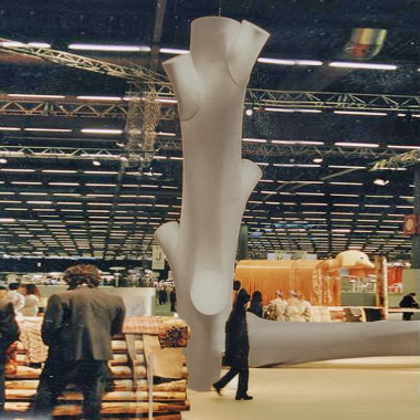 Coton gratté ignifugé couleur gris clair - décoration