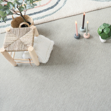 Tissé plat Nusa - Couleur Blanc craie - vue de loin