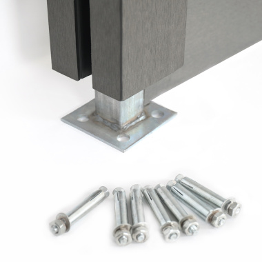 Panneau occultant brise-vue en composite Gris - visses