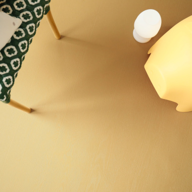 Sol Vinyle Résistance Pro - Parquet bois vintage peint - Jaune - vue de haut