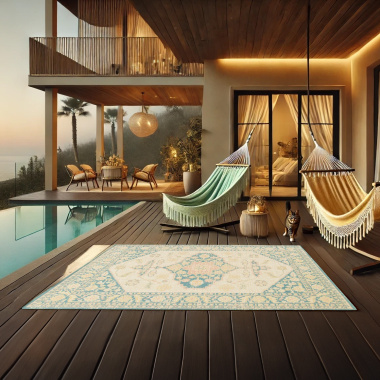 Tapis d'extérieur et intérieur - Mille et une nuits - Multicolore - terrasse