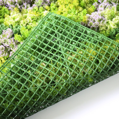 Vue arrière du panneau végétal Sous-bois avec structure souple pour fixation intérieur/extérieur