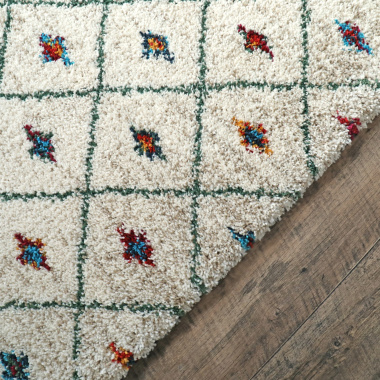 Tapis motif Berbère - Patan coloré - Vue de haut
