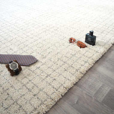 Tapis Nomadic Crème - Quadrillage - Tranche